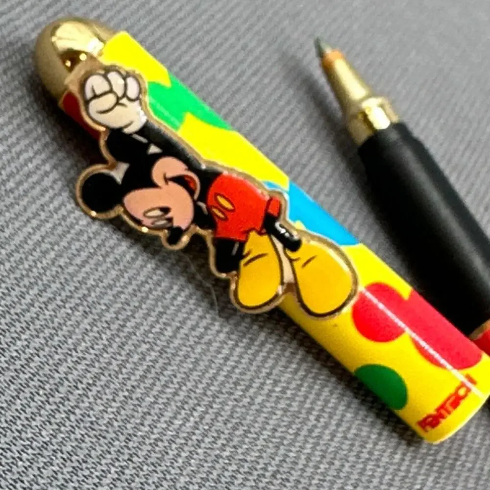 VTG 1995 Mickey Mouse Unlimited Collectible Pentech Ceramick Roller Ball Pen Tin